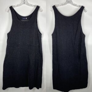 Vintage Julia B Black Corduroy Dress Size Small